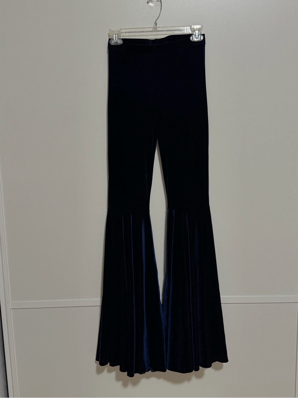 Nasty Gal Blue Velvet Flare Pants
